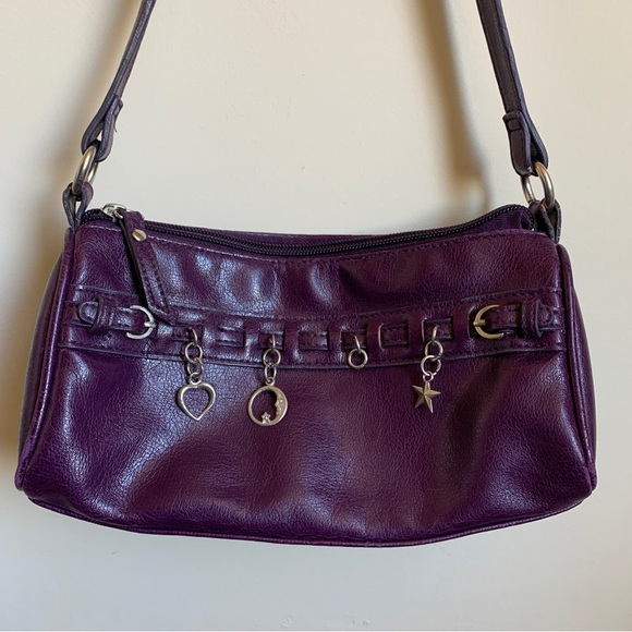 Deep Purple Celestial Vegan Leather Mini Baguette - Picture 4 of 5